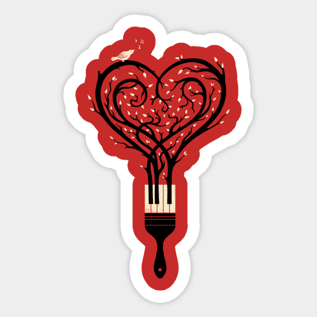 Paint your love song Sticker by enkeldika2